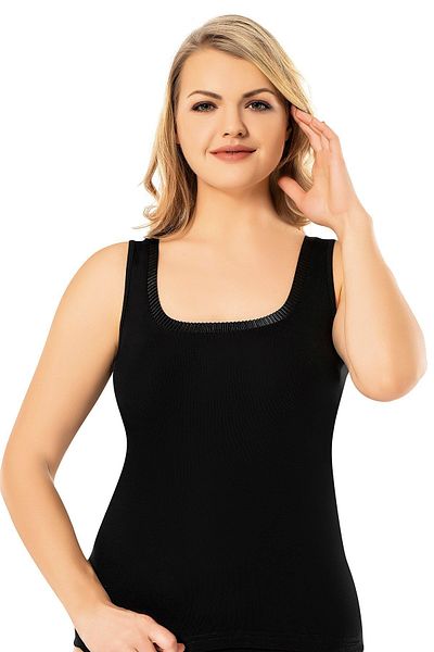 ERDEM İÇ GİYİM Erdem White Wide Strap Ribbed Tank Top (2114S)