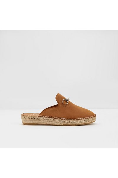 Aldo Enns-Tr - Real Suede Leather Tan Women's Slippers