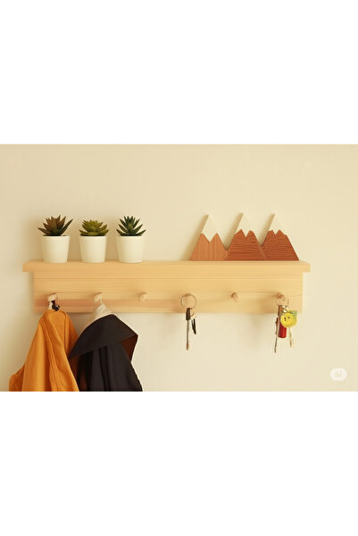 ATÖLYE DÜNYASI Dekoratif Askılı Raf 40cm X 12cm X 9cm