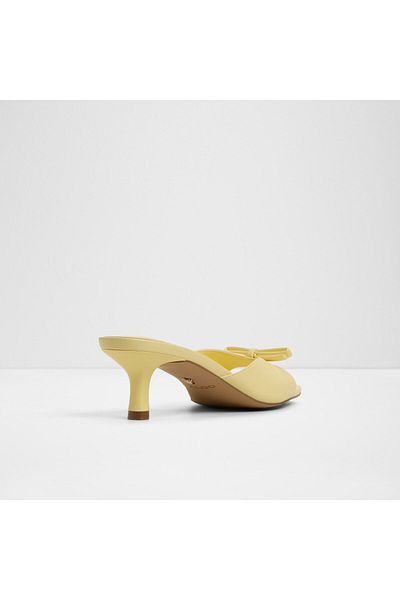 Aldo BELEROSE - Women's Faux Leather Light Yellow Thin Heeled Slippers