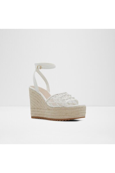 Aldo Dellen - White Padded Heel Espadrilles