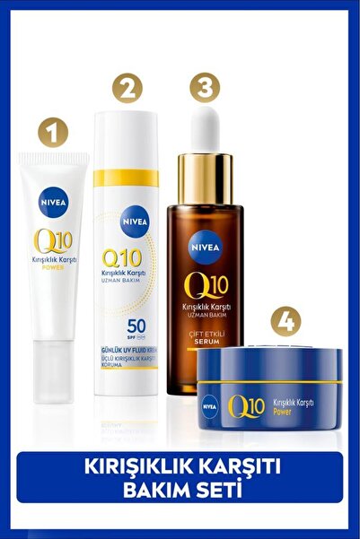 NIVEA Q10 SPF50 Güneş Koruyucu Yüz Bakım Kremi 40ml, Kırışıklık Karşıtı Serum...