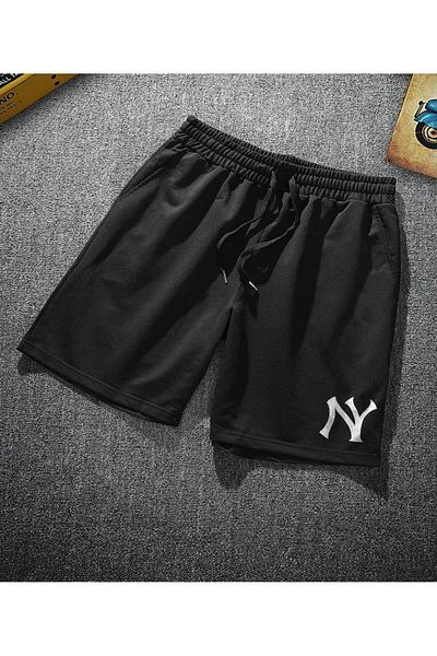 COTAS NY New York Logo Μαύρο Ανδρικό Σορτς – Καλοκαιρινό αθλητικό σορτς με άνετη εφαρμογή Lycra