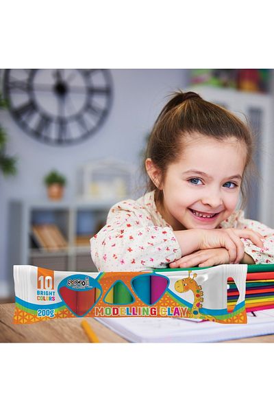OEM Plastilina, 10 culori/set, 200g