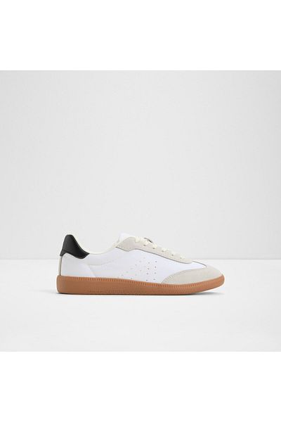 Aldo CLUBSTYLE - Pantofi sport pentru femei, textil, alb-negru, cu șireturi, design modern
