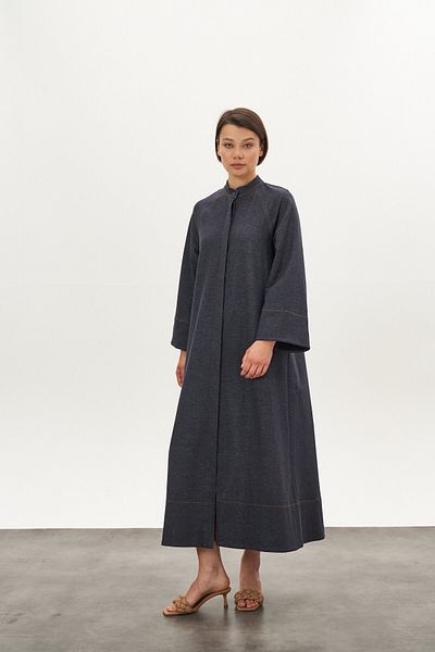 Mevra Ferace Denim Dress Dark Blue