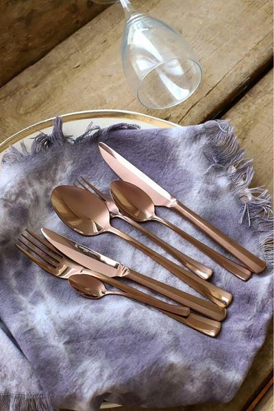 MSWISHŞEYMAÇETİN Solingen Topkapi Bronze 42 Piece Cutlery Set