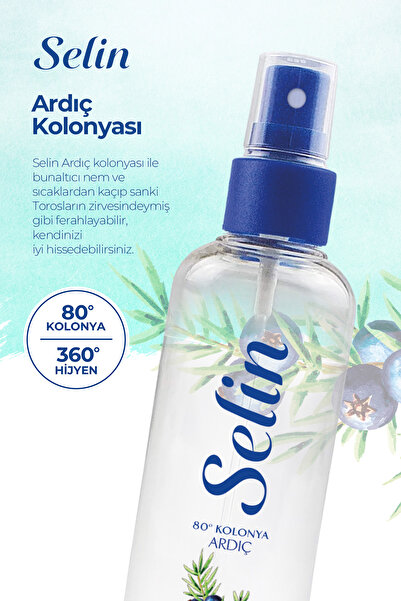 Selin Parfümlü Kolonya Ardıç 200 ml (100*2) & Parfümlü Kolonya Manolya 200 ml (100*2)