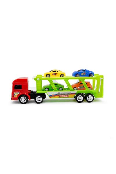 rexa Kids Plastic Super Trucks Toy with 4 Mini Car Toy Friction Power Truck with Small Cars (Multicolor)