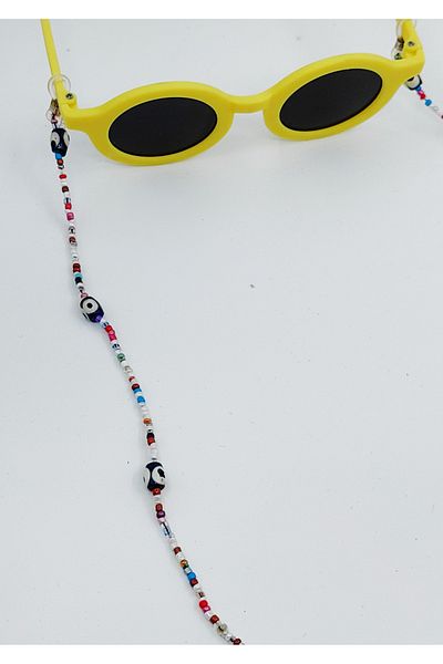 mim eşarp Colorful Beaded Children's Glasses Chain – Flexible and Lightweight Strap (70 cm)