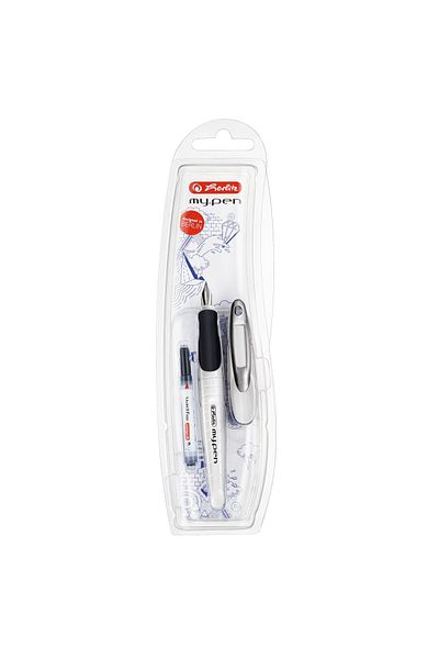 Herlitz my.pen, M nib, black/white, blister