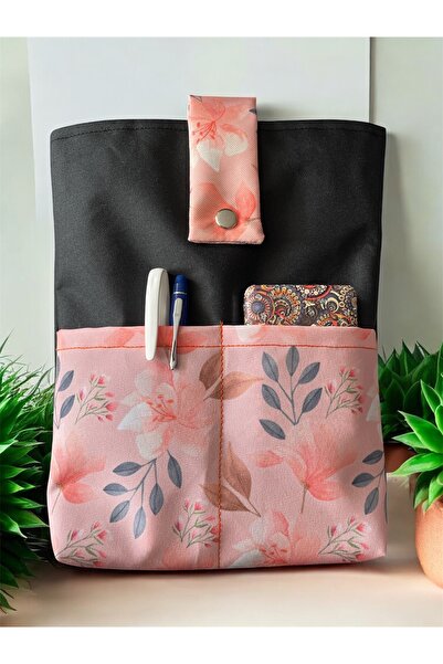 Moserini Desenli, Cepli, Kitap Çantası/Kılıfı Çok Amaçlı Çanta, Organizer - V...