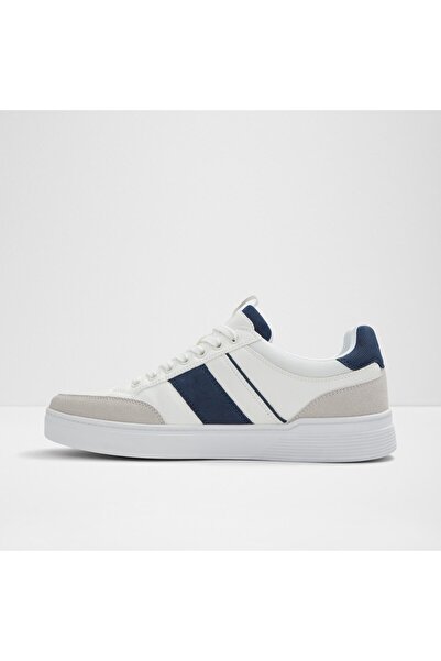 Aldo Elio - Men's Faux Leather White Multi Lace-Up Modern Design Sports Shoes