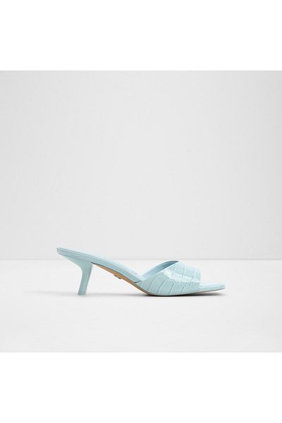 Aldo ENCHANTING - Papuci de damă din piele artificială albastră cu toc subțire fără șireturi