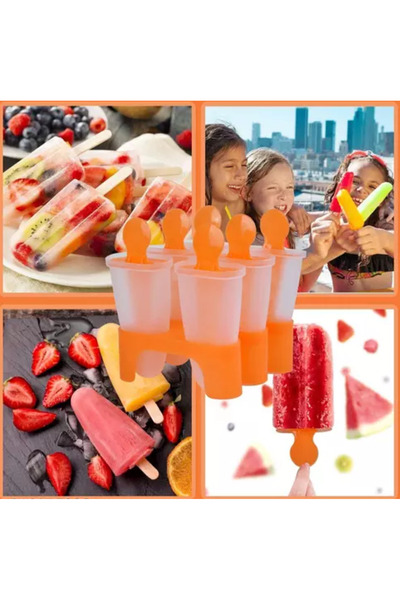 zola Set 6 forme inghetata, 11x11.5x13 cm, portocaliu