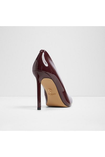 Aldo STESSY2.0 - Pantofi de damă din piele artificială roșu claret cu toc subțire