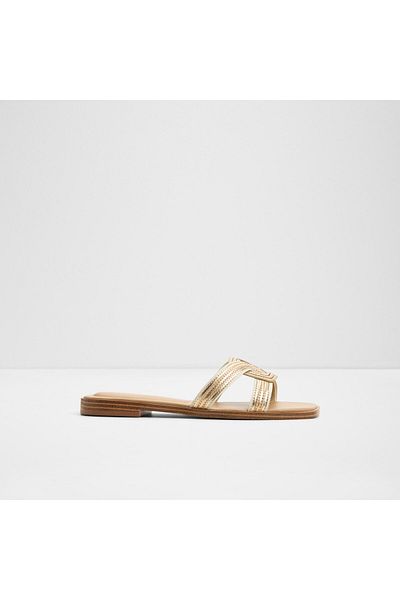 Aldo Erok - Women's Faux Leather Metallic Multi Flat Slippers