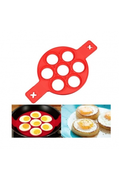 zola Silicone mold, for American pancakes, eggs or omelets, diameter 23 cm, circle diameter 7 cm