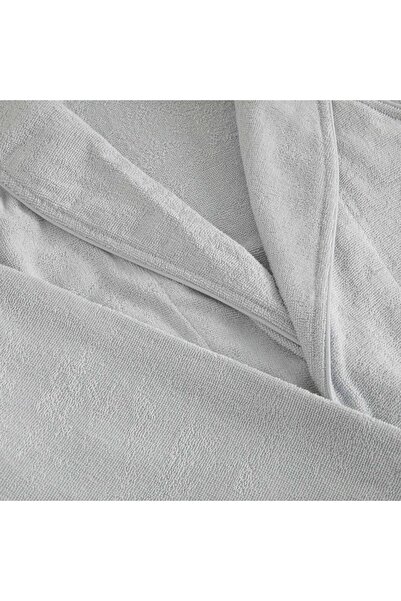 Chakra Solid Unisex Bornoz inci Mavi