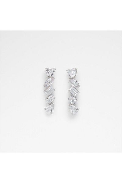 Aldo Felmina - Women's Silver-Transparent Multi Earrings