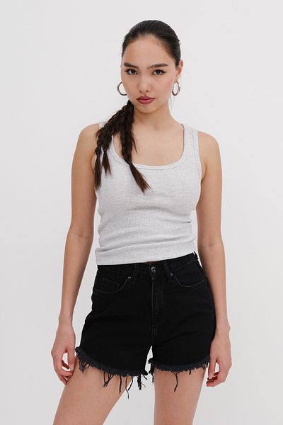 Addax Denim Shorts with Tassels Sh8714