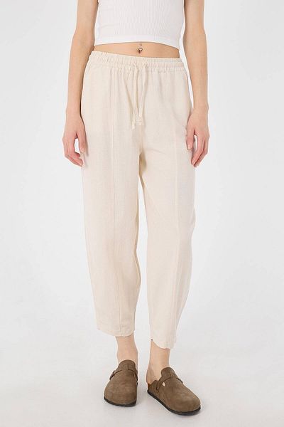 Addax PN3137-PND Model Front Tied Pocket Baggy Trousers
