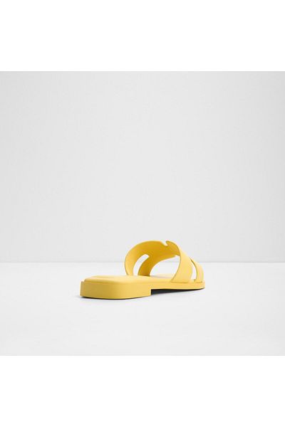 Aldo Itsandal - Women's Genuine Leather Yellow Flat Slippers