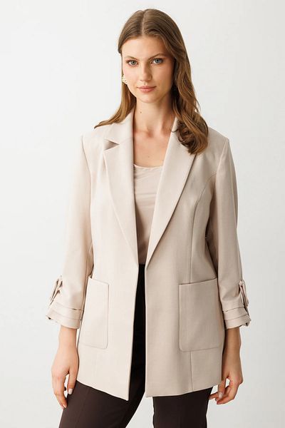 Ekol Bag Pocket Sleeve Fold Jacket Stone