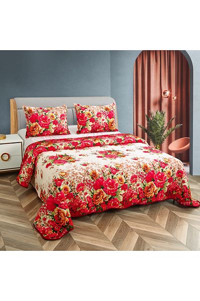 CHIRASO CHIRASO Microfiber Quilted Duvet Set, 3 pieces, Duvet 220x240cm, 2 Pillowcases, with print