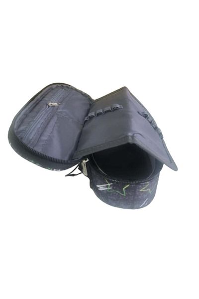 Mesco Mesco tubular pencil case, Stars, Grey, 22x10x6 cm