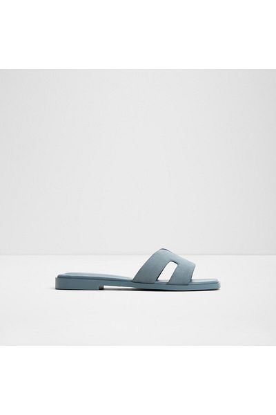 Aldo ITSANDAL - Papuci albastru plat pentru femei din piele naturală
