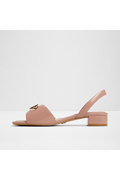 Aldo Muffy - Dámské sandály na podpatku z umělé kůže, růžové, bez tkaniček
