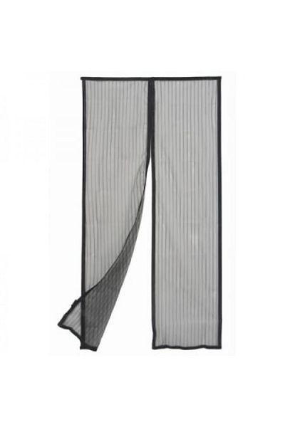 Niu Plasa antiinsecte, Niu, cu magneti pentru usa, nylon, negru mat, 220 x 150 cm
