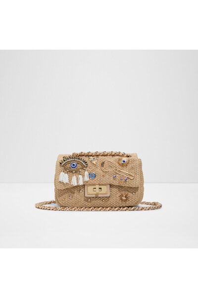 Aldo ULIRA - Kadın Suni Deri Açık Kahve Çevirmeli Kilit Kapama Orta Boy Çapra...