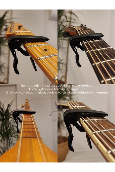 Arpeggio arte Kapo & Pena Charger Set – with 3 Celluloid Plectrums Gift, Compatible with Acoustic-Electric Guitar, Ukulele, Reed