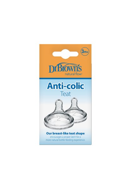 Dr.Brown's 2. Seviye Geniş Ağız Silikon Options Biberon Emziği, Ikili Paket