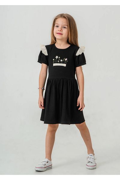 My Hanne Flower Embroidered Brode Detailed Girl's Dress 50974