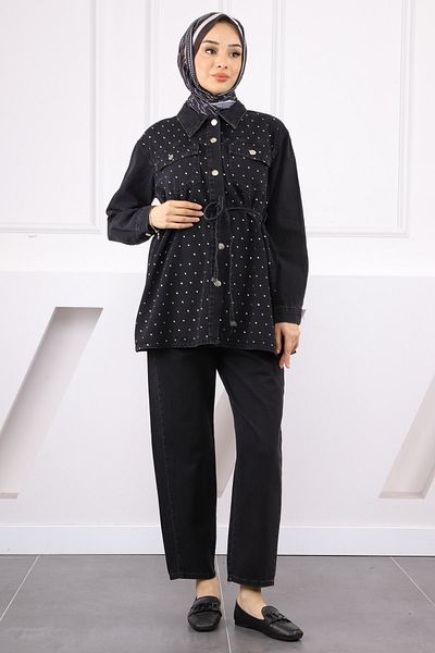 İmajButik Σετ παντελόνι μπουφάν Black Stone