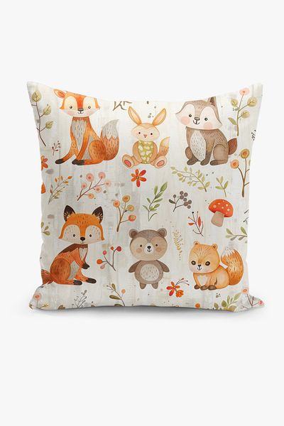 Filamente Double Sided Digital Printing Throw Pillow Case Kids Room Animal Pattern