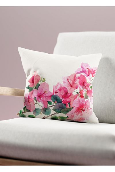 Filamente Double Sided Digital Printing Throw Pillow Cover Floral Pattern