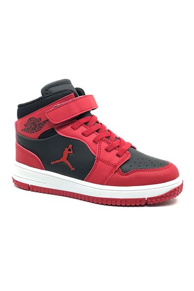 Kocamanlar Ayakkabı Cool Haykat-25 Orthopedic Sole Unisex Children's Sports Shoes Red-Black