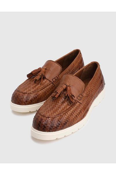 İLVİ Bawtry Genuine Knitted Leather Tan Men's Loafer