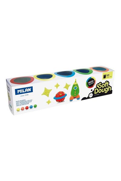 Milan Plastilina usoara neon 5 x 142 G