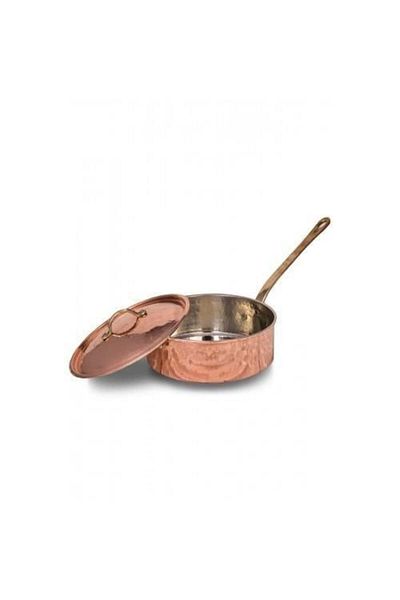 Tanemce Karnıyarik Pot Single Handle 30 cm Hand Forged Red Copper Pot