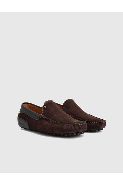 İLVİ Mackay Genuine Suede Leather Brown Men's Loafer