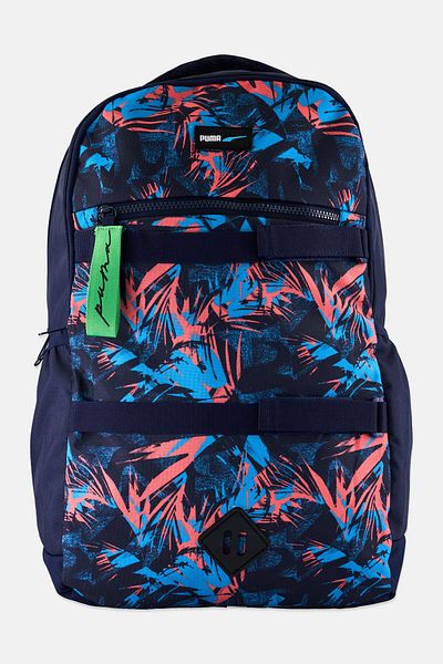 Puma Men Allover Print Backpack, Navy