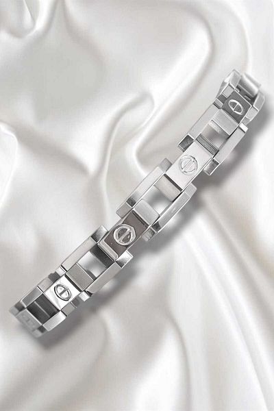 REBORN DESIGN 316L Steel Silver Color Unisex Bracelet