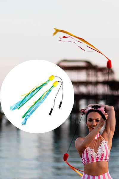 Leiste Poi Meditation Instrument Body Exercise Dance Yoga Jimlastic Instrument Air-Fire Element Poi Stretching Instrument
