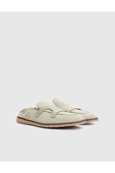 İLVİ Crawley Suede Leather Green Men's Loafer Shoes