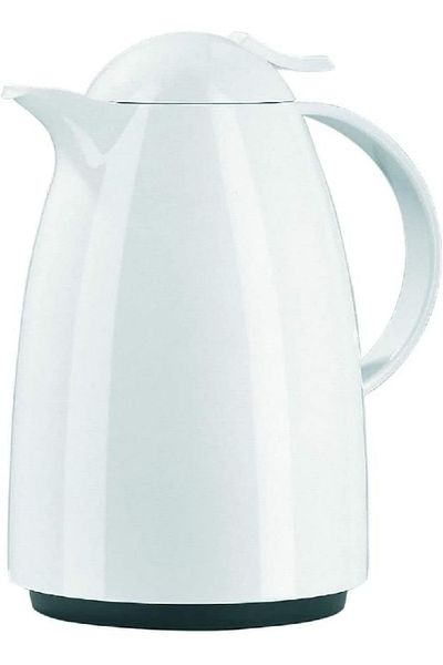 emsa Auberge Quick-Tip Vacuum Flask 1.5L – White, Thermal Beverage Carafe (621151200)